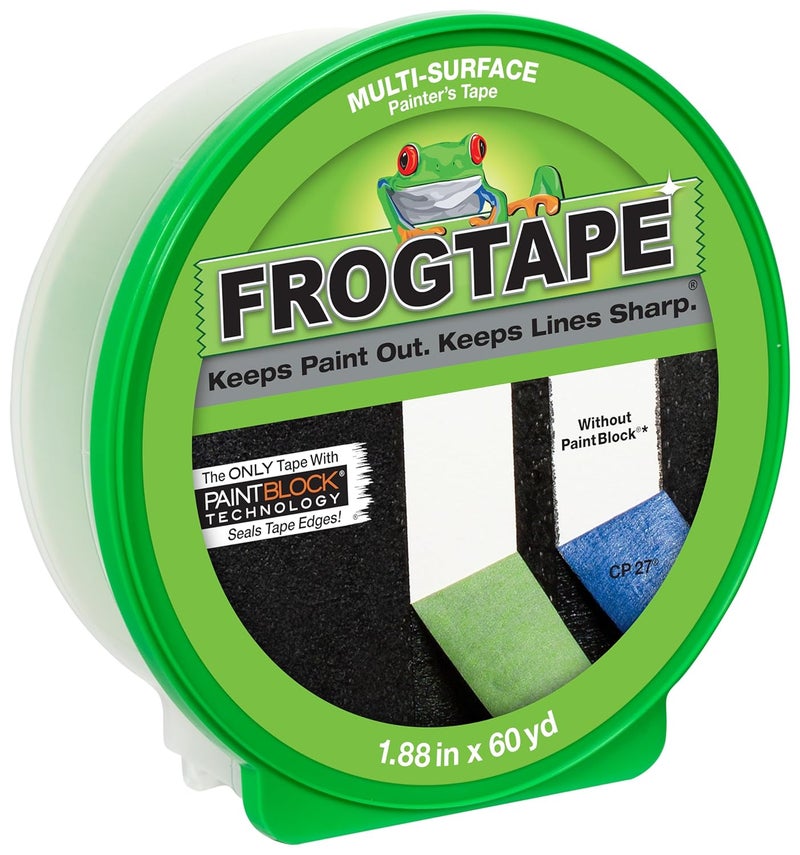 FROGTAPE Multi-Surface Painter's Tape with PaintBlock Technology, 1.88" Wide x 60 Yards, Green - Image 1